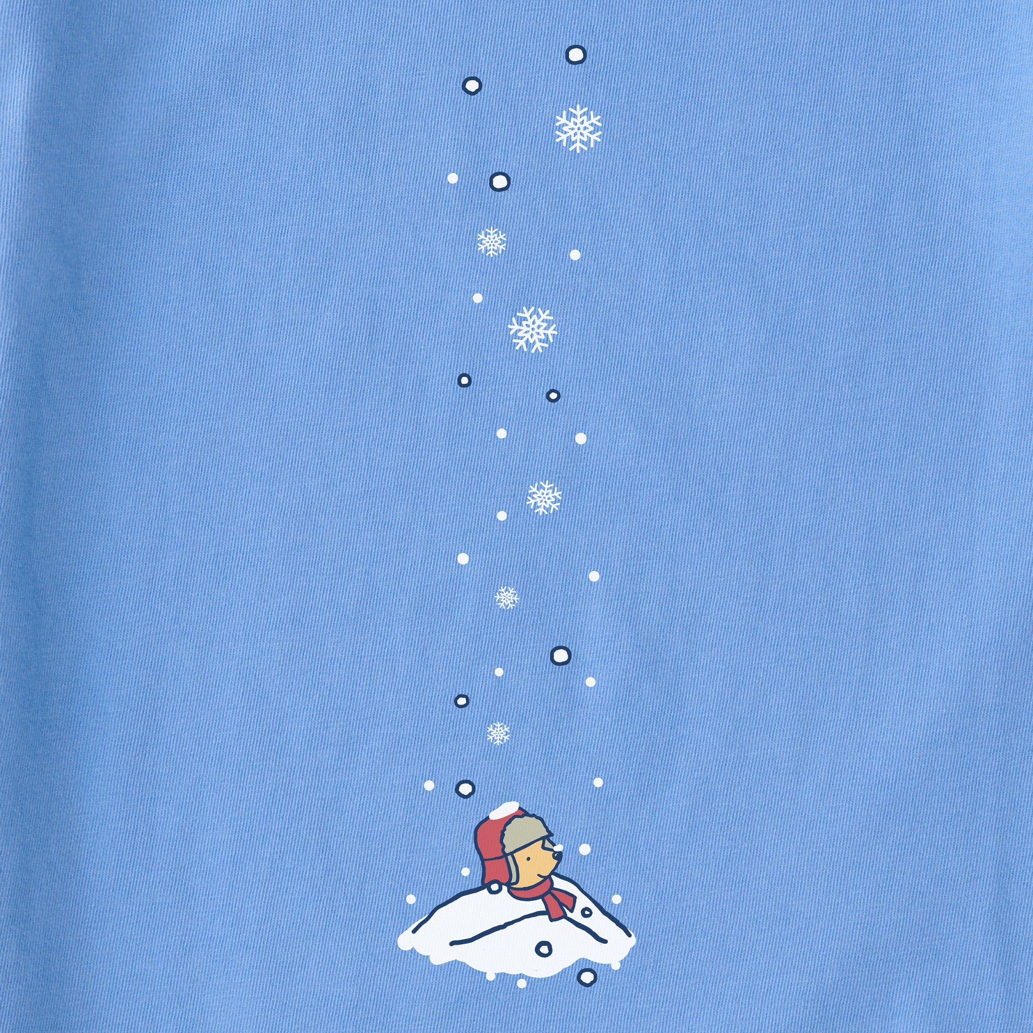 Kids Winnie Snow Pile Long Sleeve Crusher Tee
