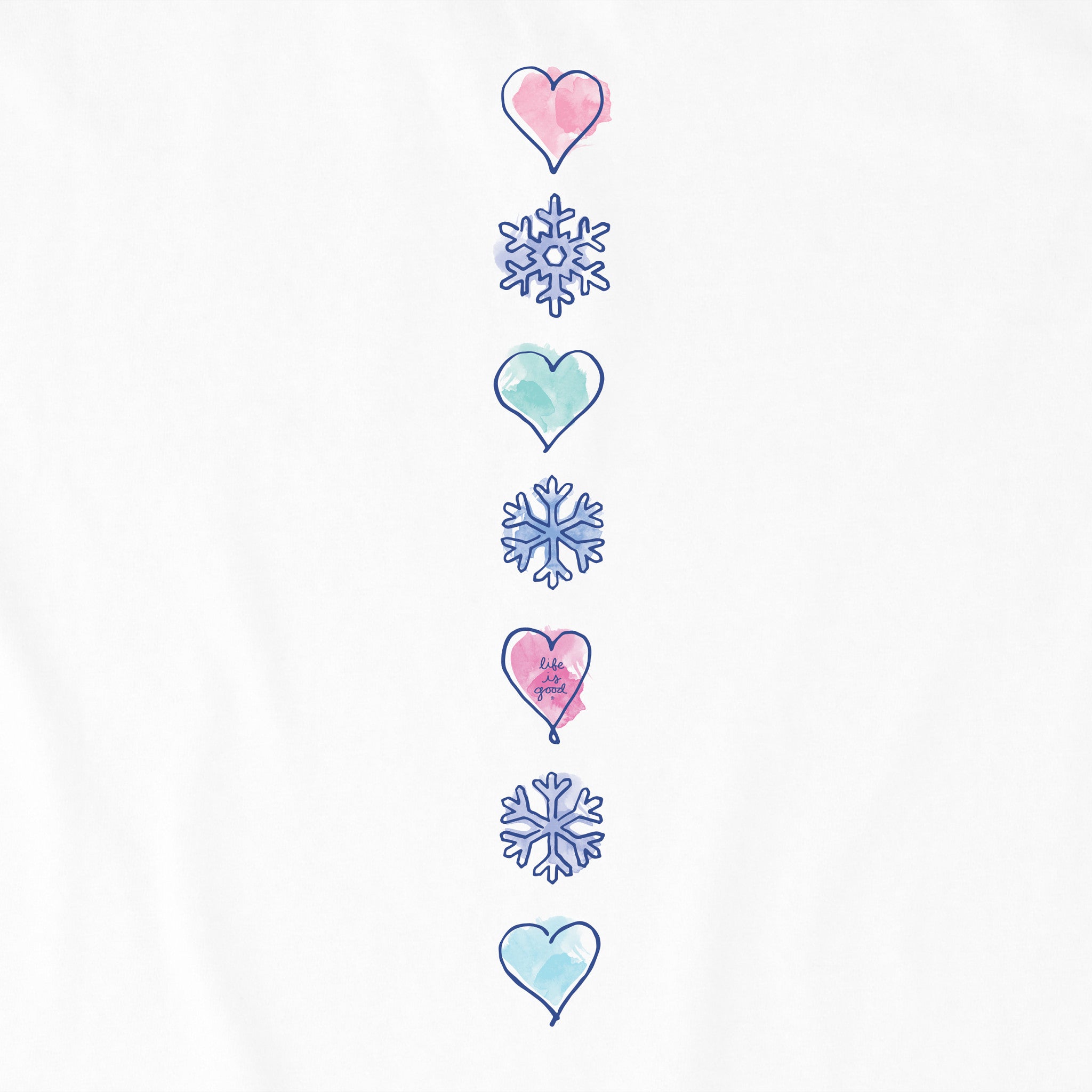 Kids Winter Icons Long Sleeve Crusher Tee