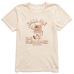 Women's Call Me Old Fashioned Mascot Short Sleeve Crusher Tee
