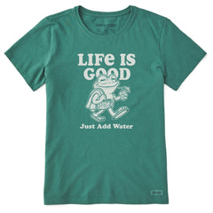 Women's Just Add Water Frog Short Sleeve Crusher Tee