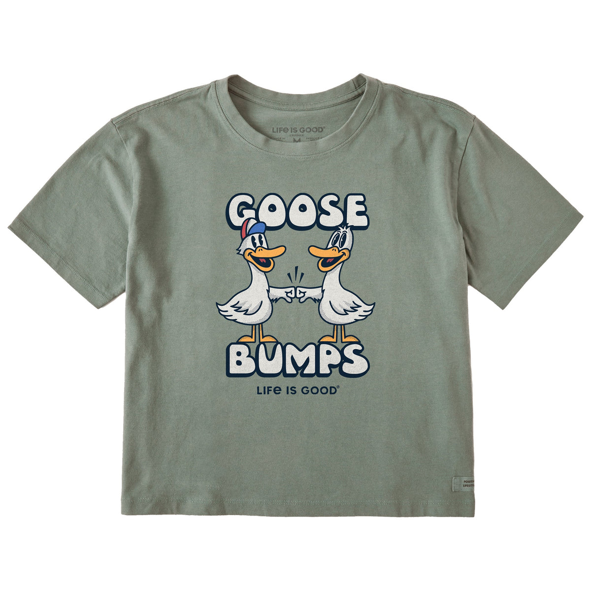 Women's Goose Bumps Mascot Short Sleeve Crusher Boxy Tee