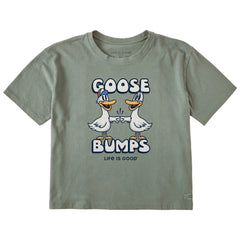 Women's Goose Bumps Mascot Short Sleeve Crusher Boxy Tee