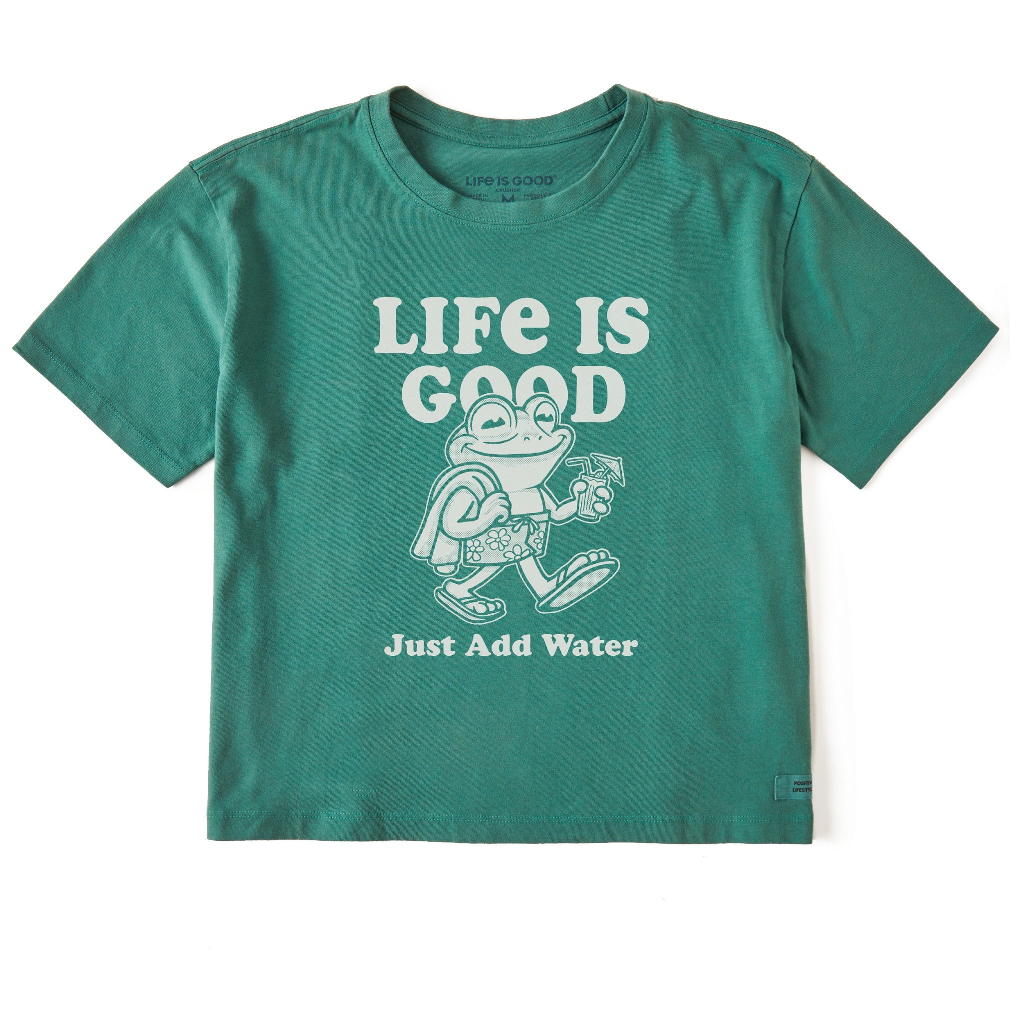 Women's Just Add Water Frog Short Sleeve Crusher Boxy Tee