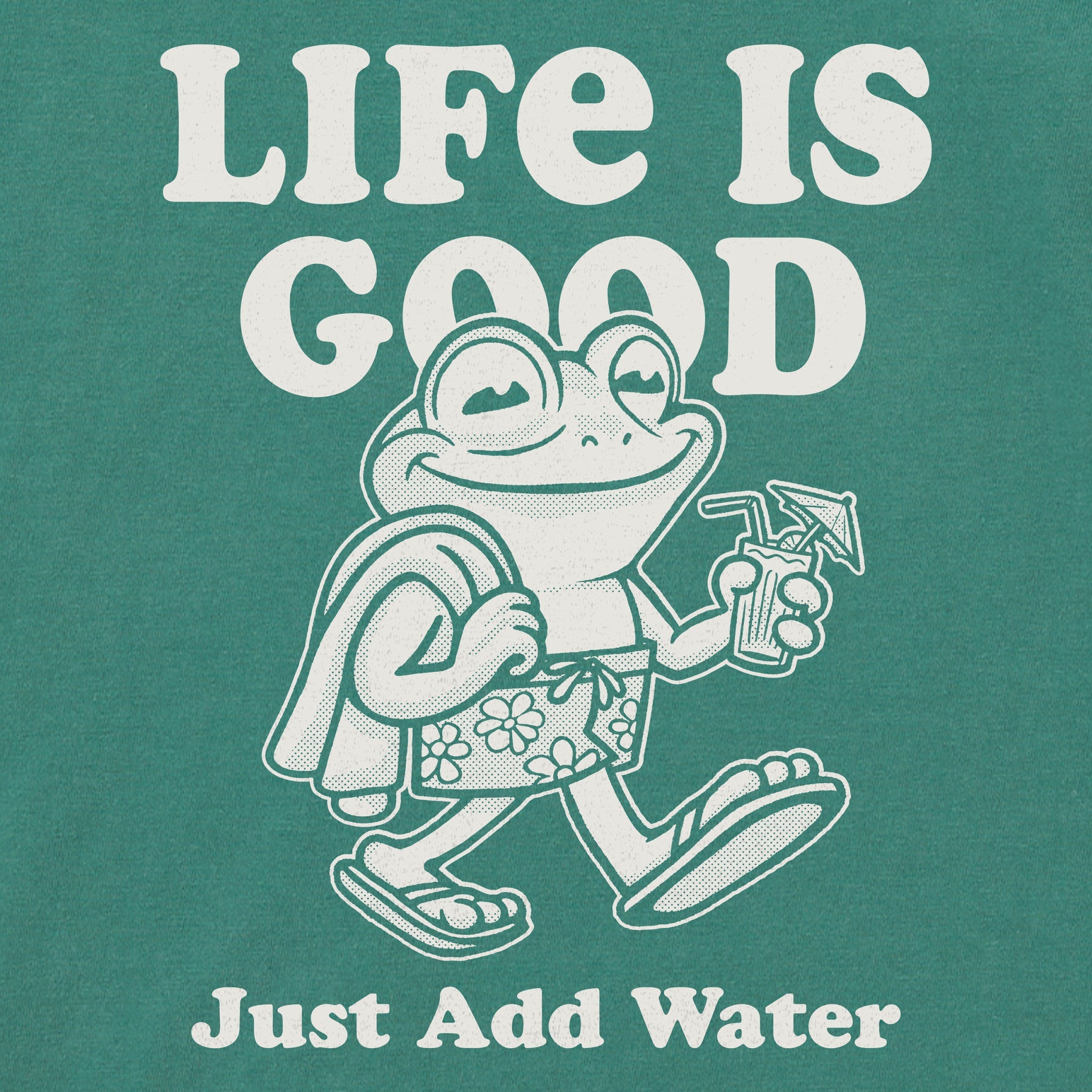 Women's Just Add Water Frog Short Sleeve Crusher Boxy Tee