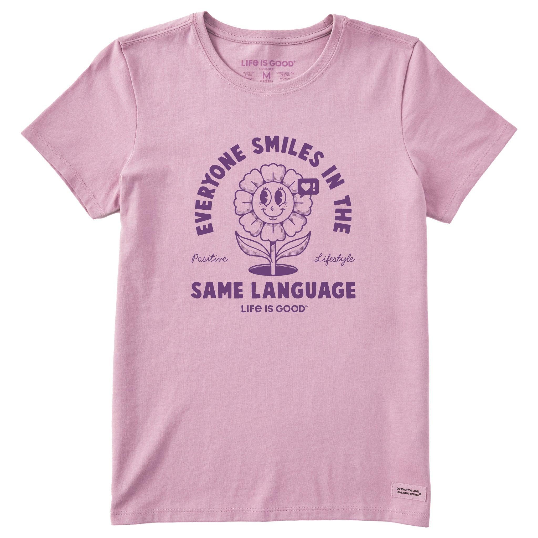 Women's Everyone Smiles Flower Short Sleeve Tee