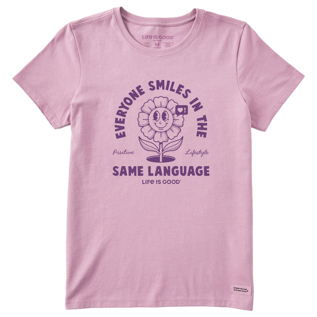 Women's Everyone Smiles Flower Short Sleeve Tee
