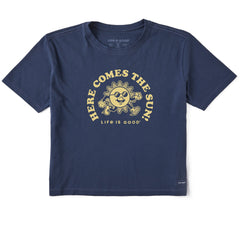 Women's Here Comes the Sun Mascot Short Sleeve Crusher Boxy Tee