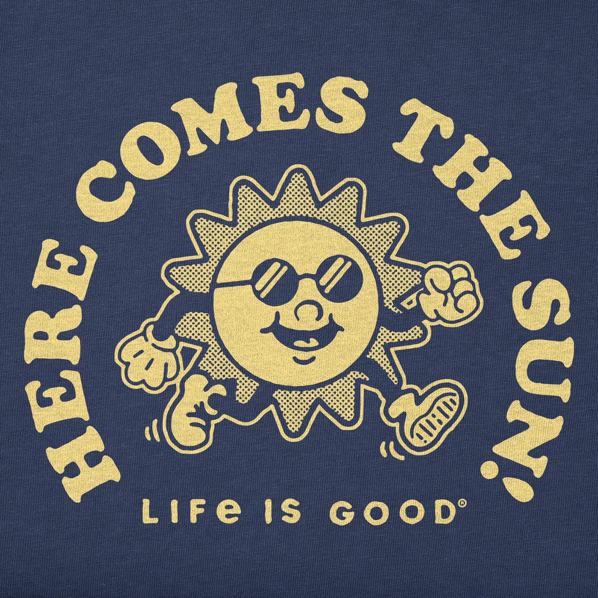 Women's Here Comes the Sun Mascot Short Sleeve Crusher Boxy Tee