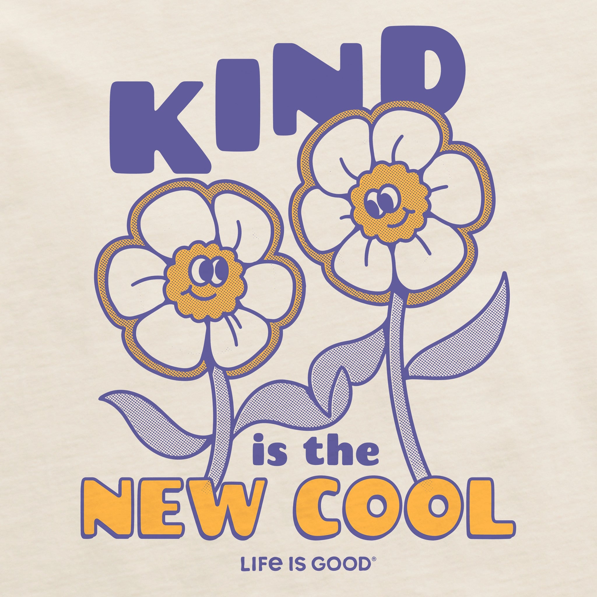 Women's Kind is the New Cool Flowers Short Sleeve Crusher Boxy Tee