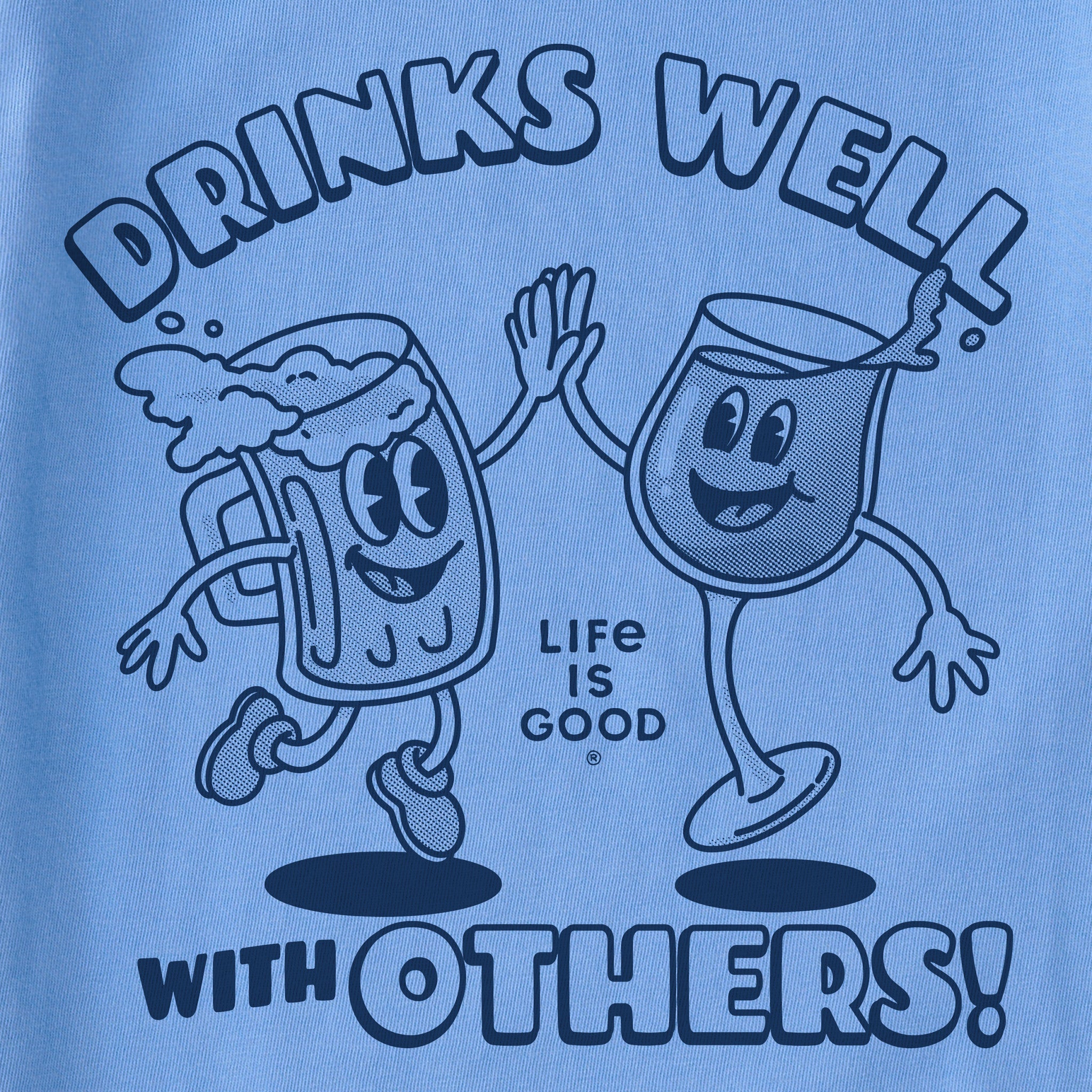 Women's Drinks Well With Others Mascot Short Sleeve Crusher Boxy Tee
