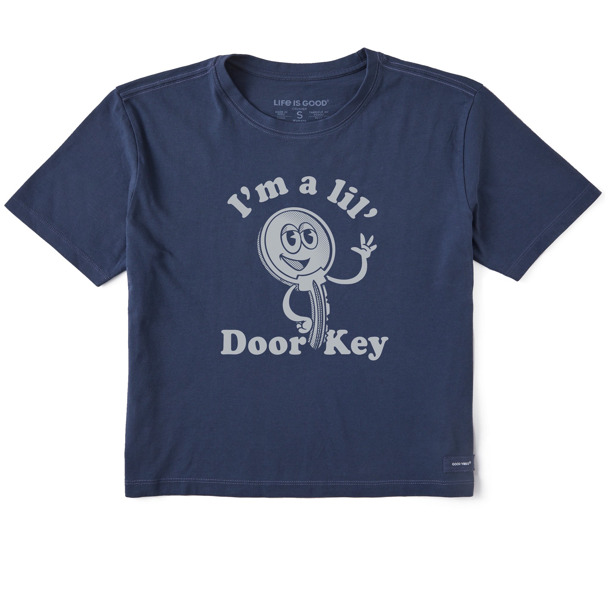 Women's I'm a lil Door Key Short Sleeve Crusher Boxy Tee