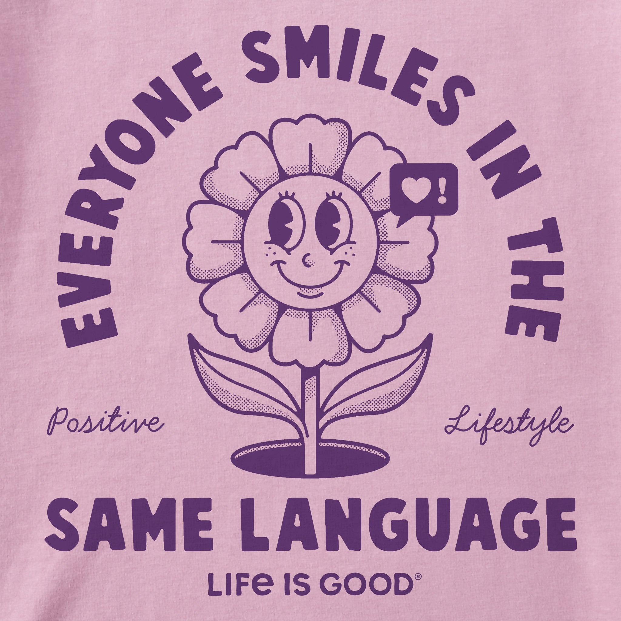 Women's Everyone Smiles Flower Short Sleeve Crusher Boxy Tee