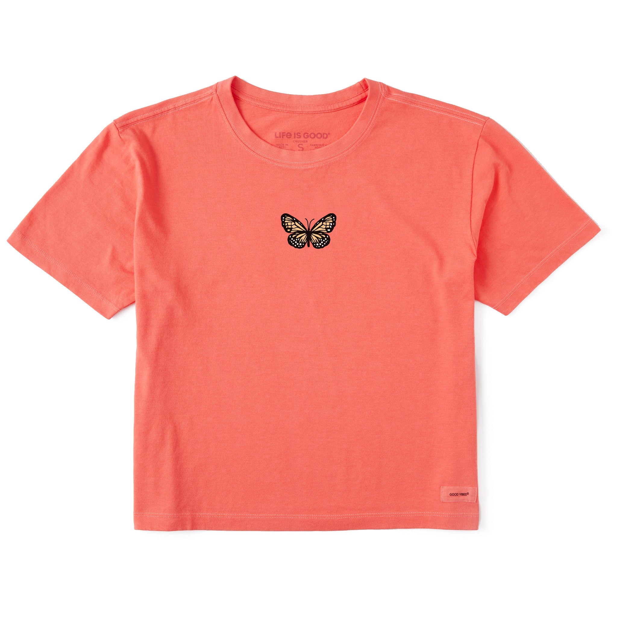Women's Clean Butterfly Short Sleeve Crusher Boxy Tee