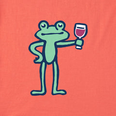 Women's Frog with Wine Short Sleeve Crusher Boxy Tee