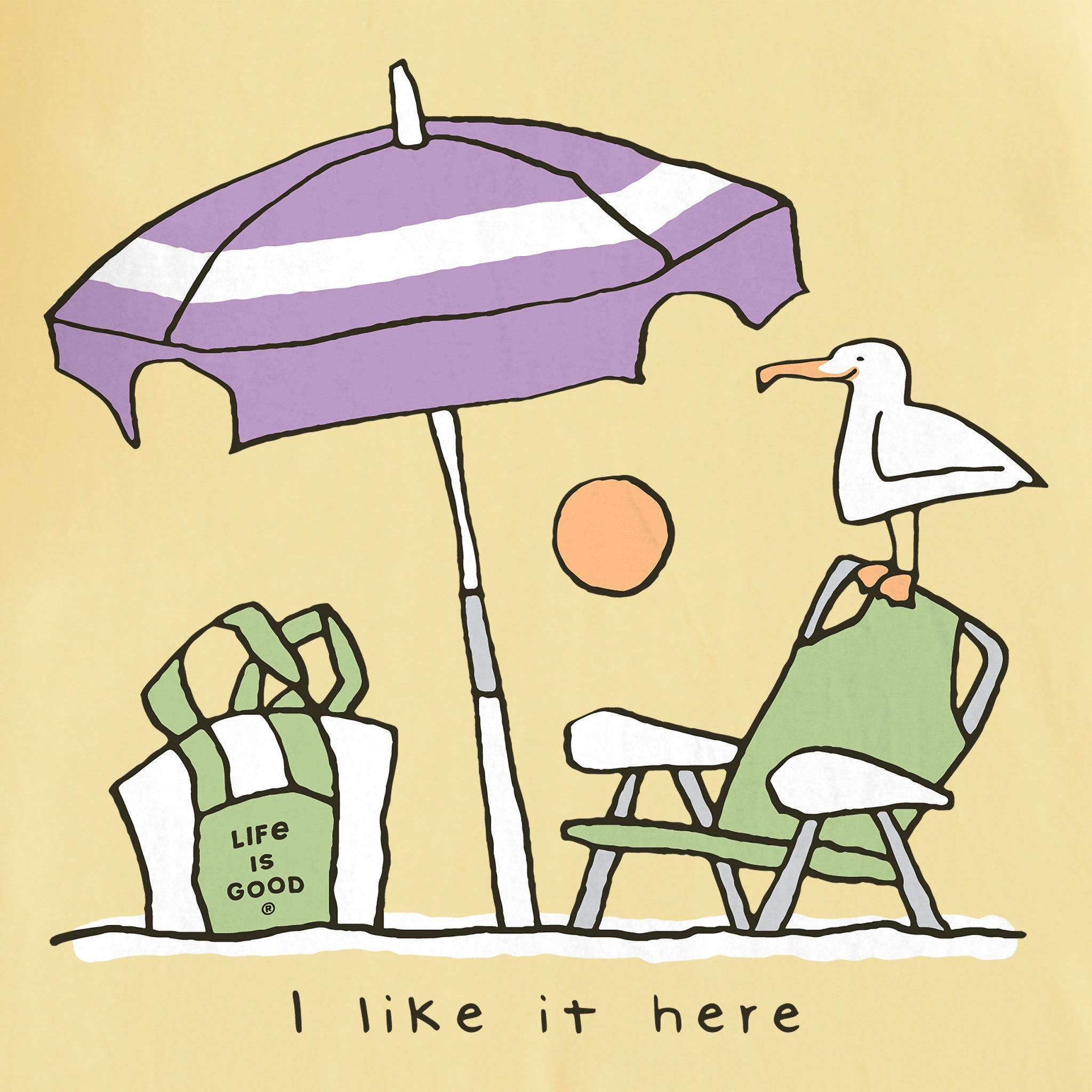 Women's I Like it Here Beach Umbrella Crusher Tank