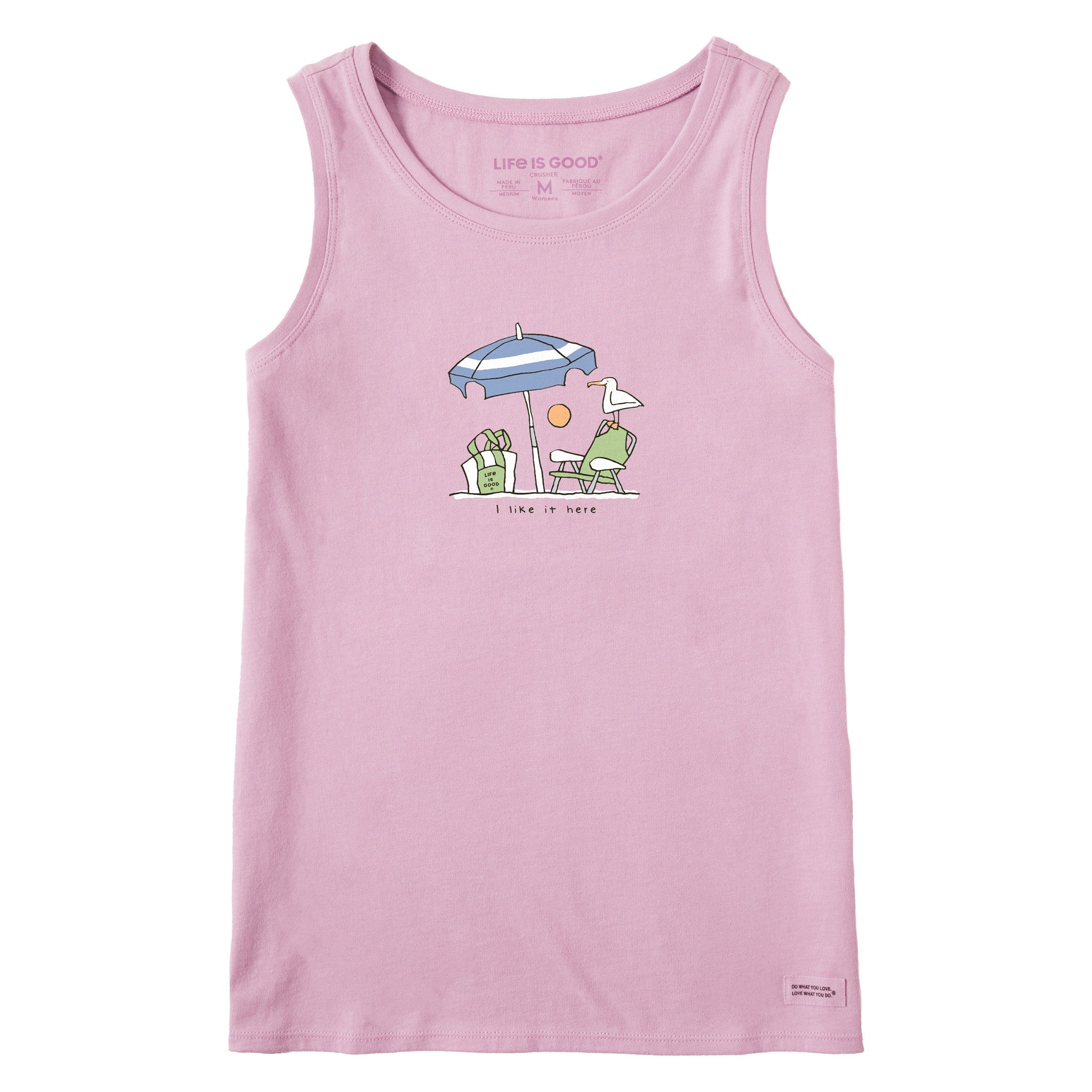 Women's I Like it Here Beach Umbrella Crusher Tank