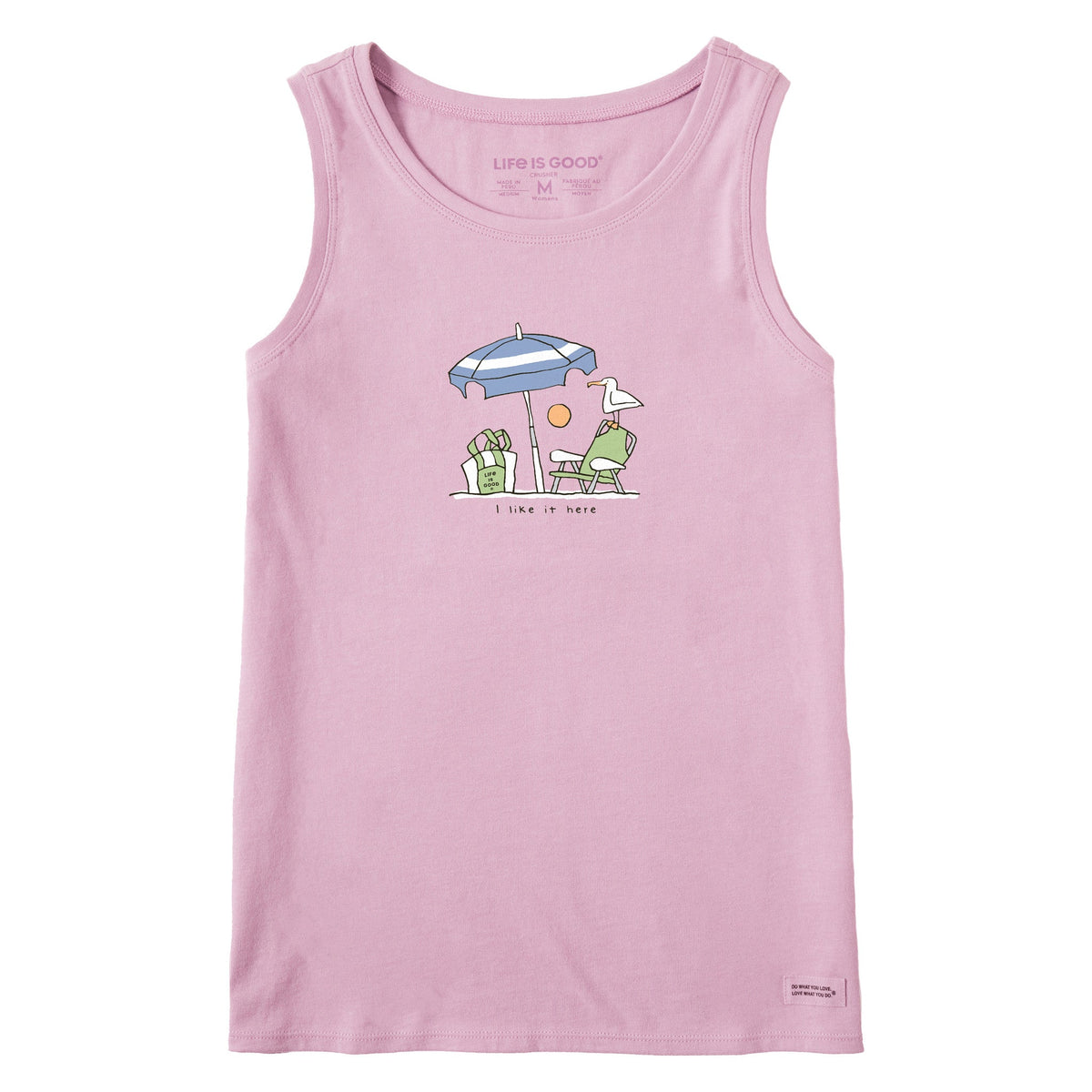 Women's I Like it Here Beach Umbrella Crusher Tank