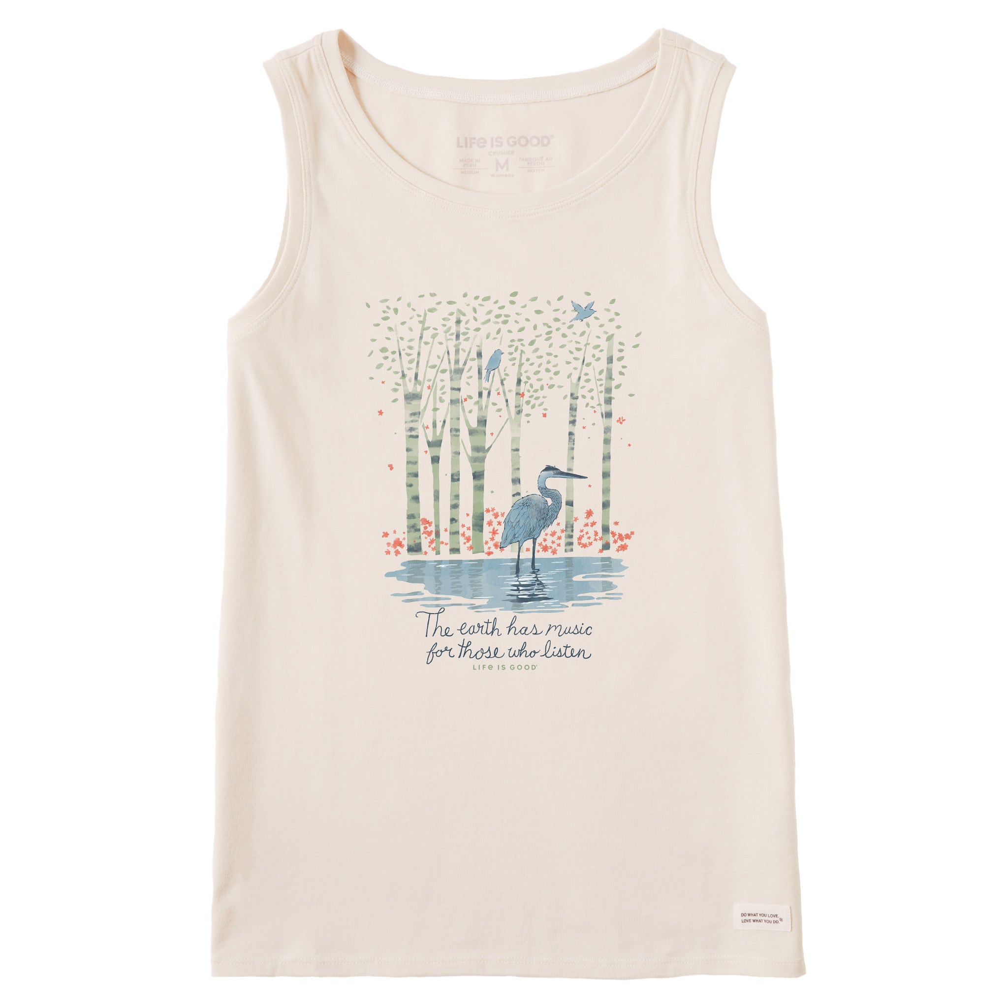 Women's Earth Has Music Heron Crusher Tank
