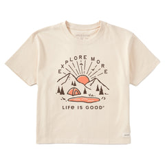 Women's Explore More Sunset Short Sleeve Crusher Boxy Tee