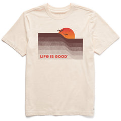 Men's Wavy Sunset Short Sleeve Crusher Tee