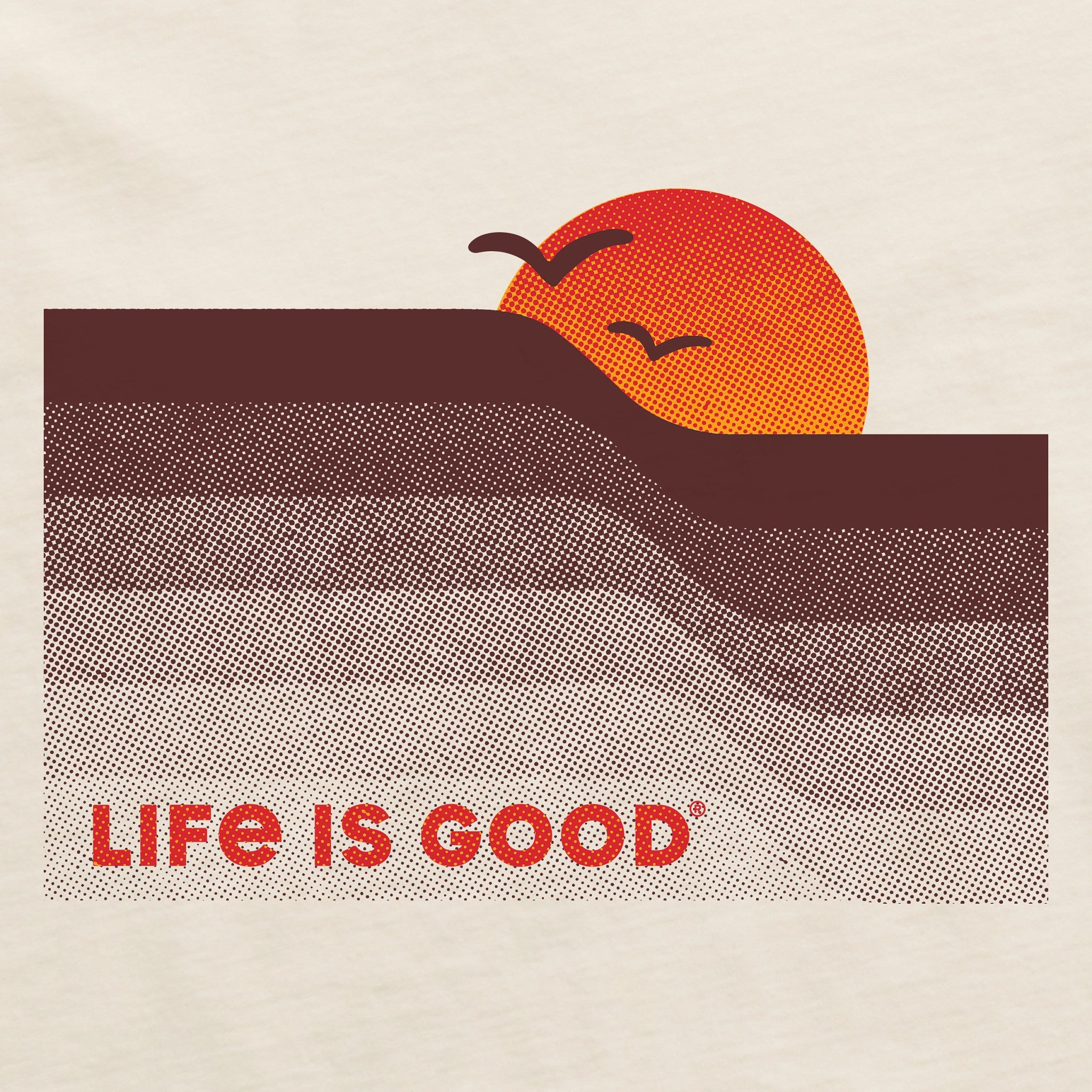 Men's Wavy Sunset Short Sleeve Crusher Tee