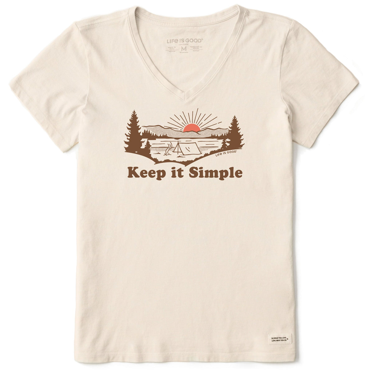 Women's Keep It Simple Sunset Short Sleeve Crusher Vee