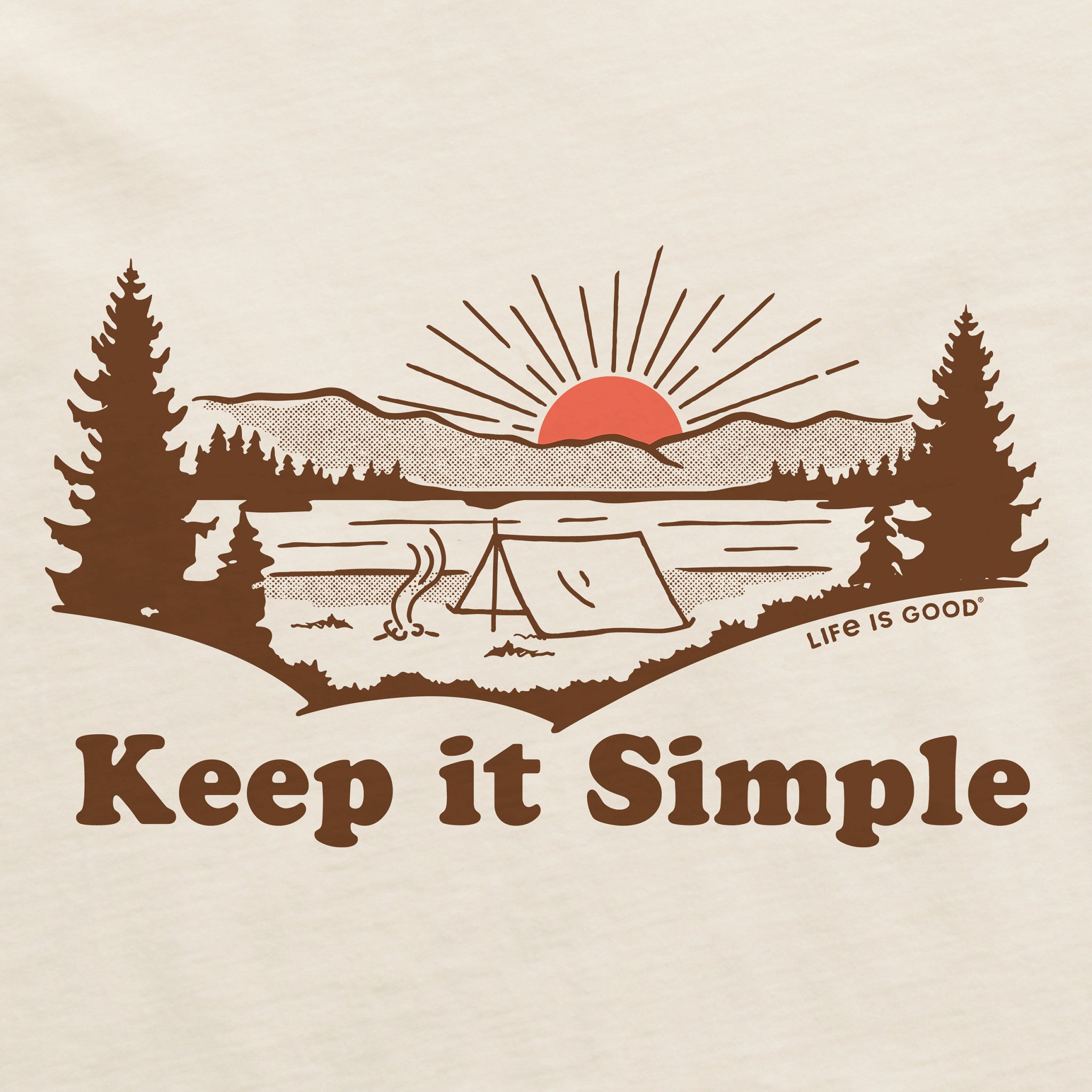 Women's Keep It Simple Sunset Short Sleeve Crusher Vee