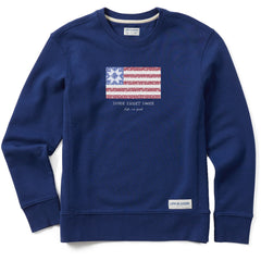 Women's Home Sweet Home Quilted Flag Simply True Fleece Crew