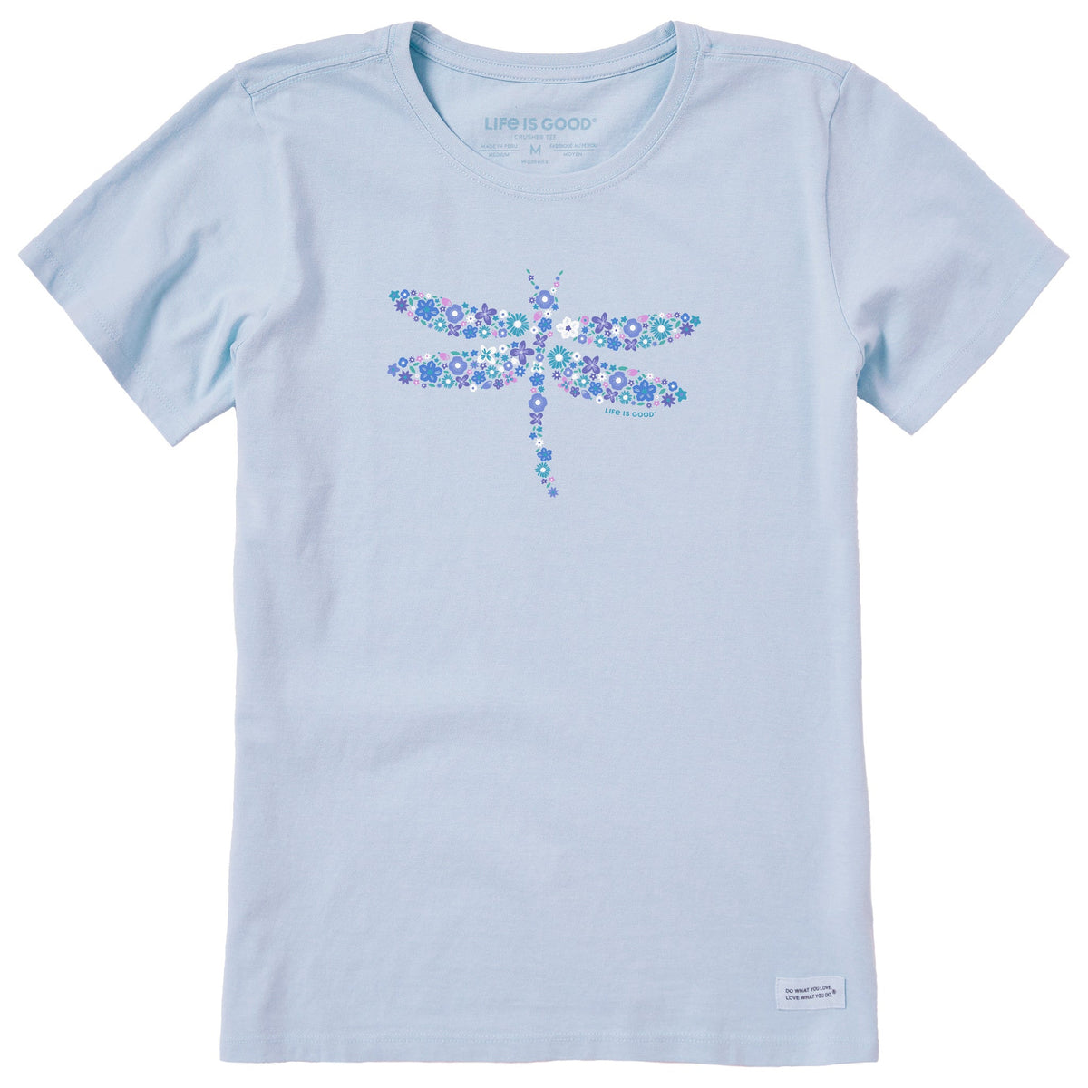 Women's Dragonfly Flowers Short Sleeve Tee