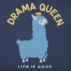 Kids Drama Queen Llama Short Sleeve Crusher Tee