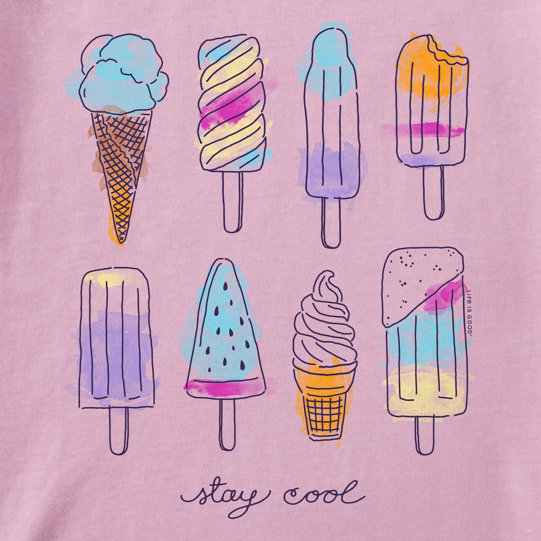 Kids Ice Cream & Popsicles Short Sleeve Crusher Tee
