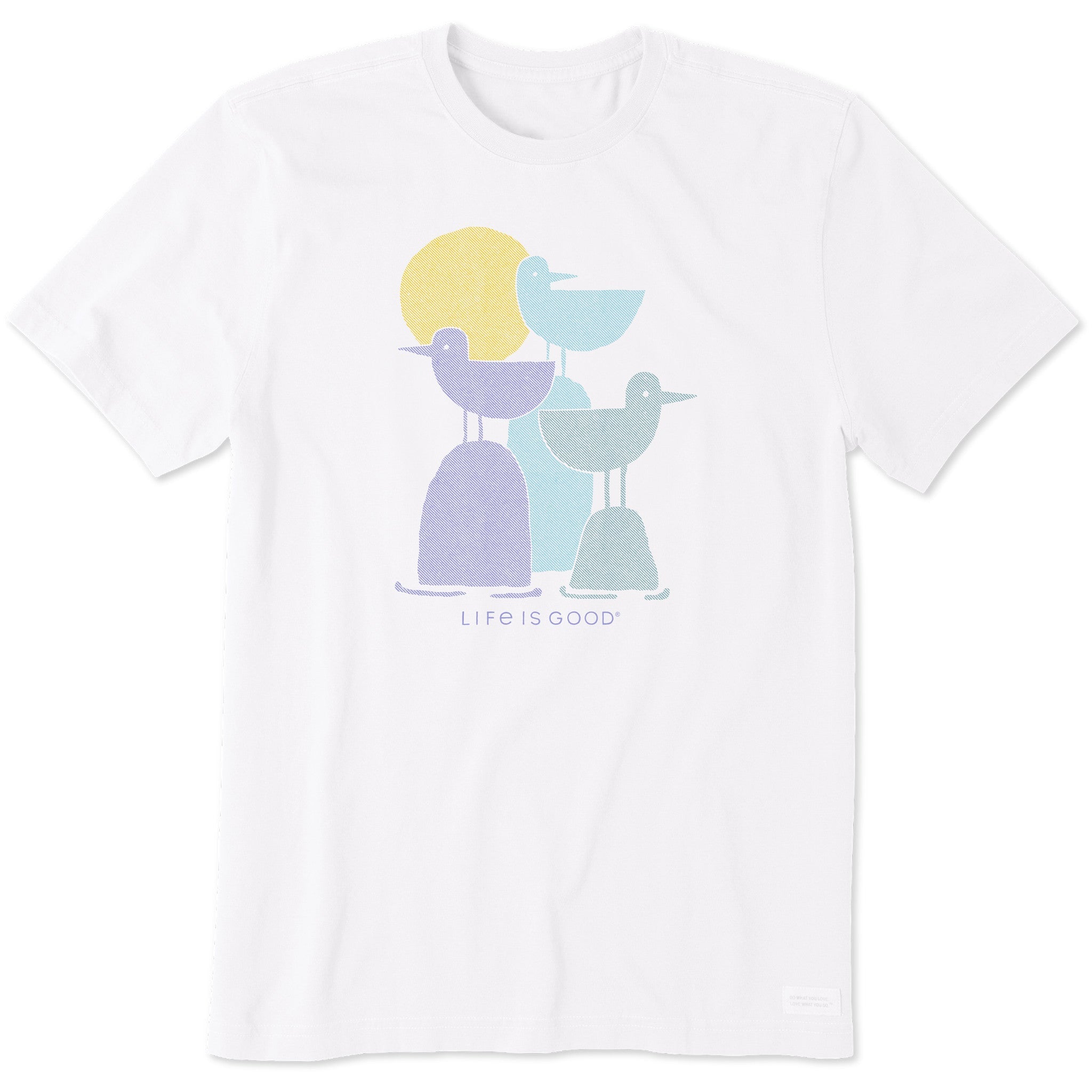 Men's Life is Good Seagull Trio Short Sleeve Tee