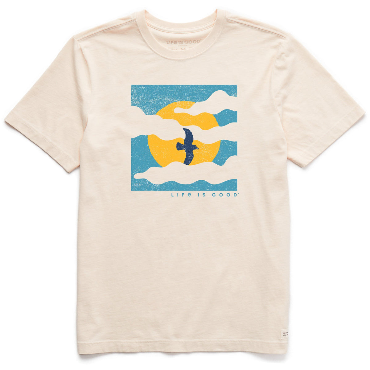Men's Life is Good Cloud Bird Short Sleeve Crusher Tee
