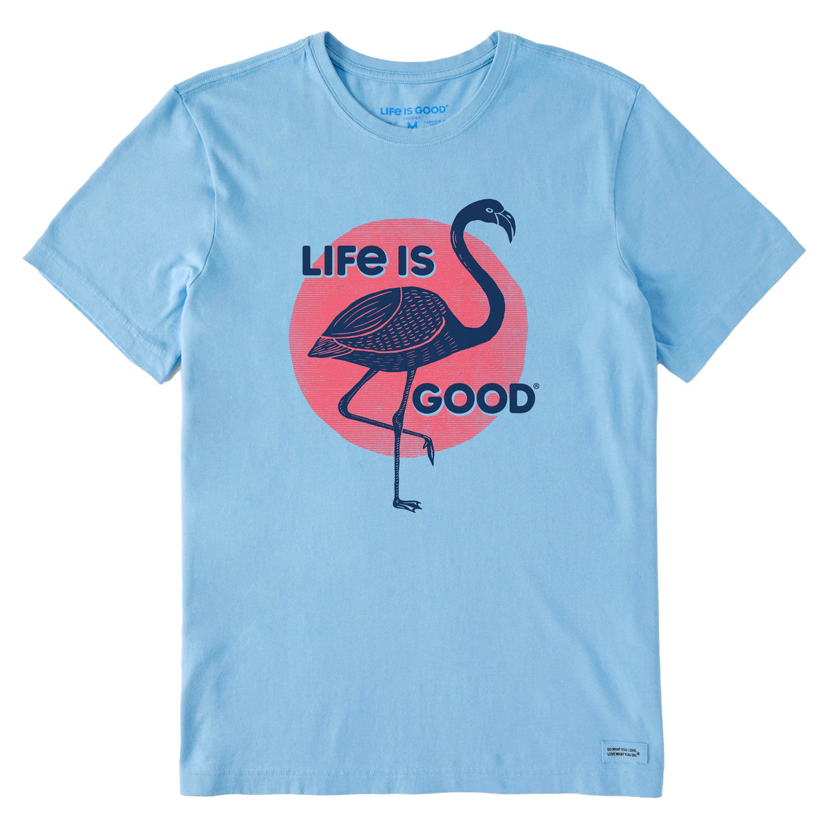 Men's Life is Good Flamingo Short Sleeve Tee