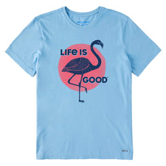 Men's Life is Good Flamingo Short Sleeve Tee