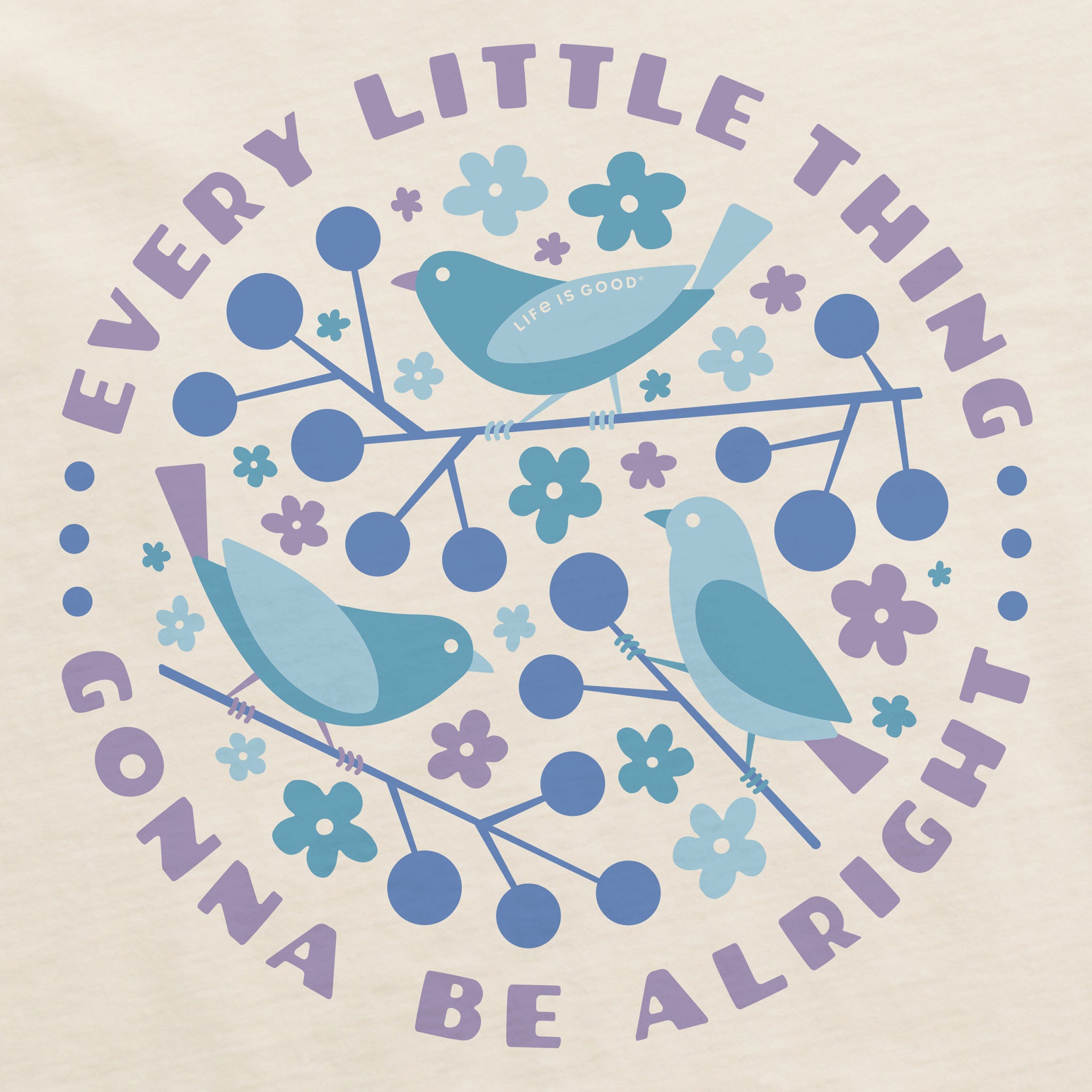 Women's Crafty Three Little Birds Short Sleeve Crusher Boxy Tee
