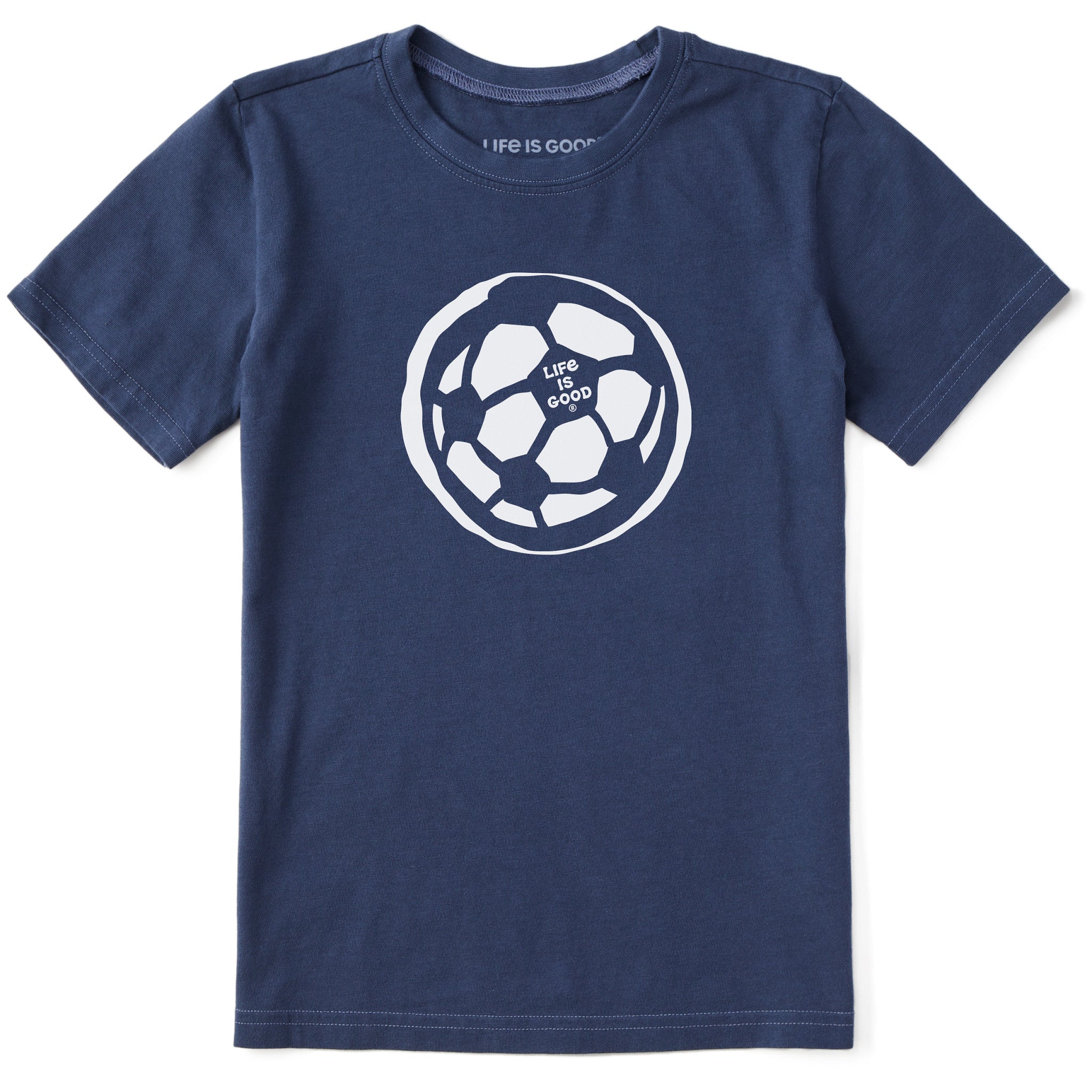 Kids Soccer Ball Sketch Short Sleeve Crusher Tee