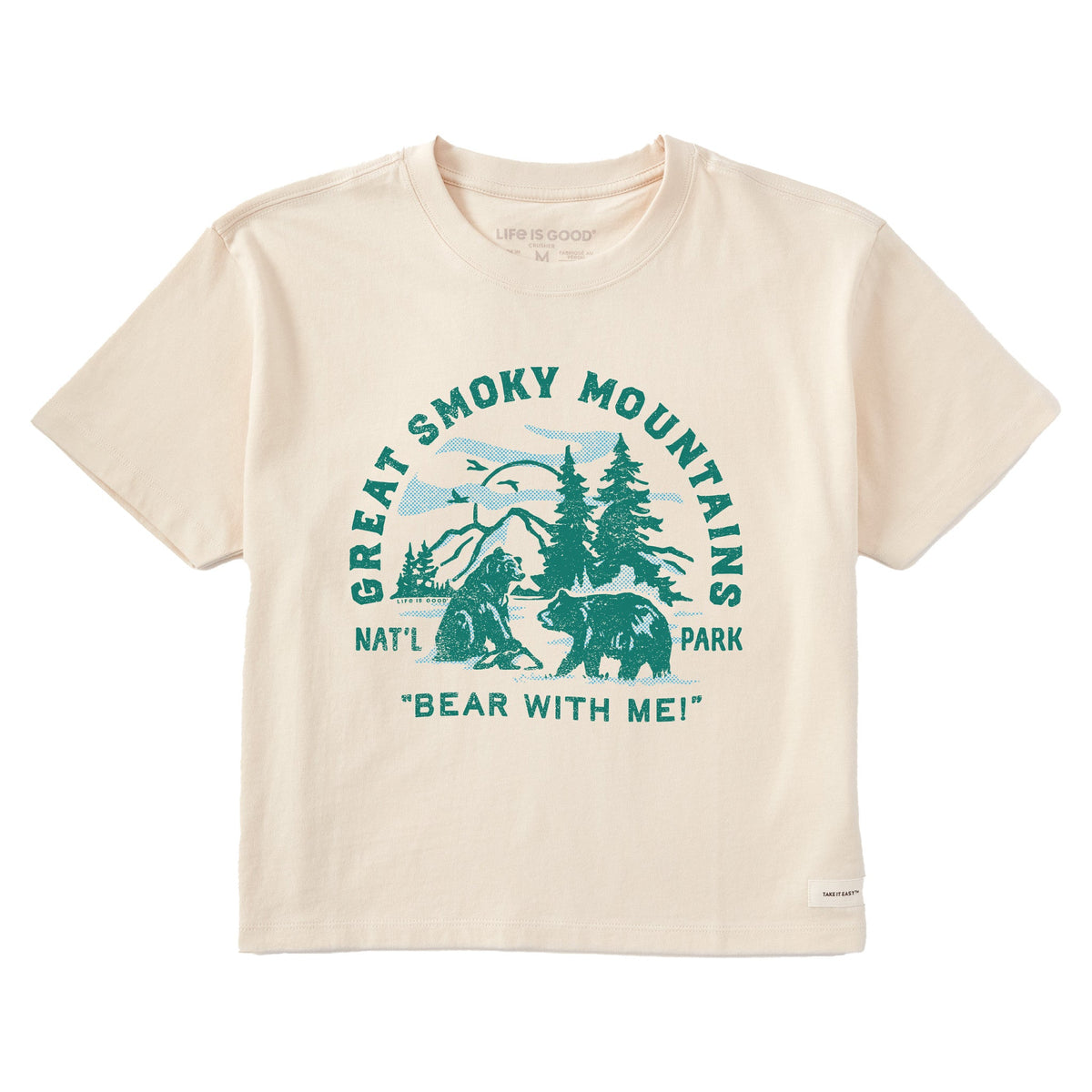 Women's Great Smoky Bear With Me Short Sleeve Crusher Boxy Tee