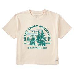 Women's Great Smoky Bear With Me Short Sleeve Crusher Boxy Tee