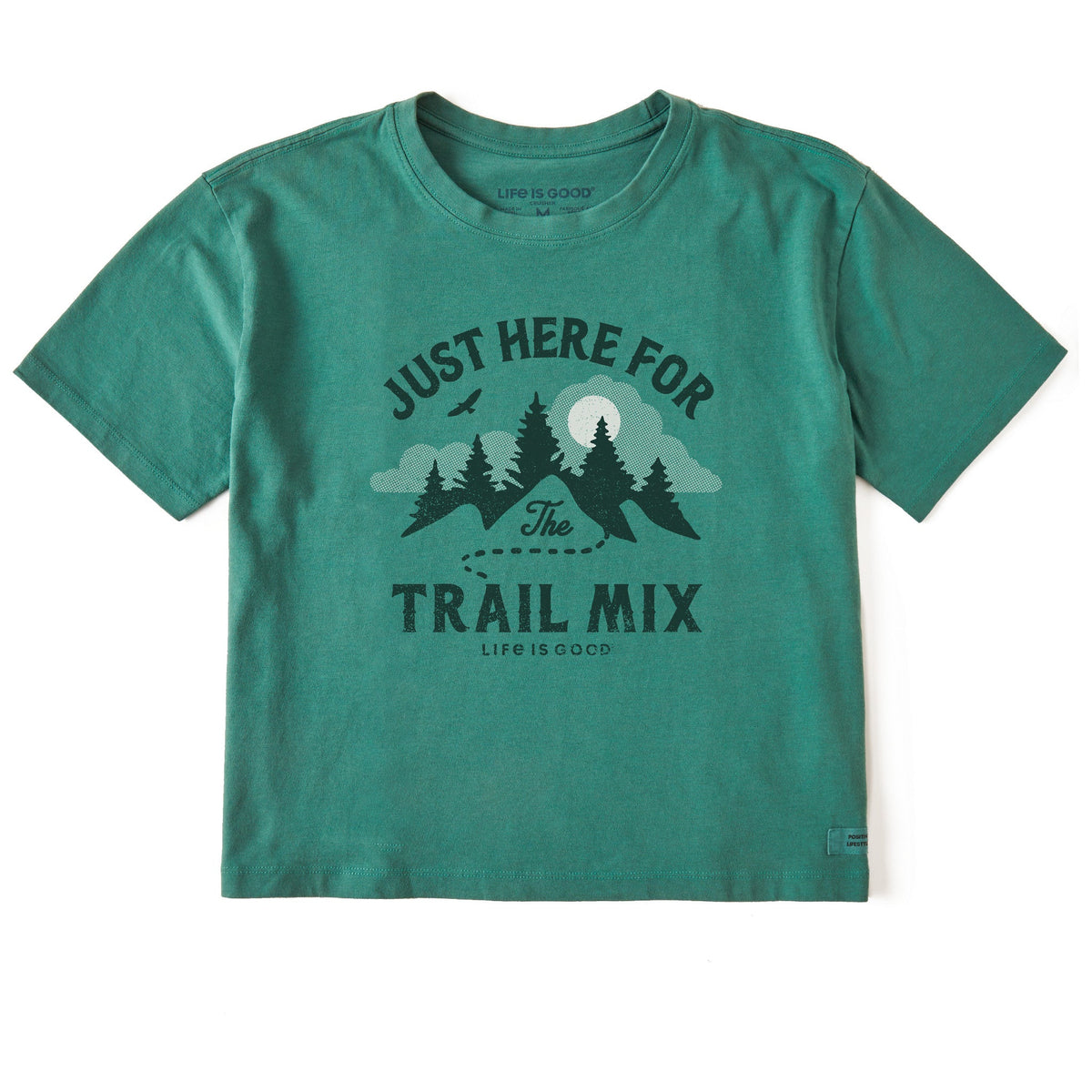Women's just here for the Trail Mix Short Sleeve Crusher Boxy Tee