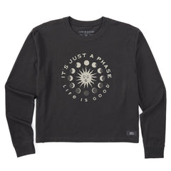 Women's Just a Phase Long Sleeve Crusher Boxy Tee
