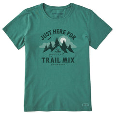 Women's just here for the Trail Mix Short Sleeve Crusher Tee
