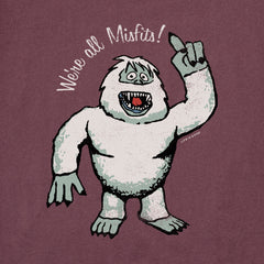 Men's We're All Misfits Snow Monster Short Sleeve Crusher Tee