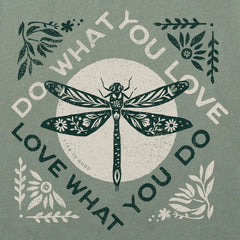 Women's Do What You Love Dragonfly Short Sleeve Crusher Boxy Tee