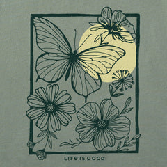 Women's Butterfly Medley Short Sleeve Crusher Boxy Tee