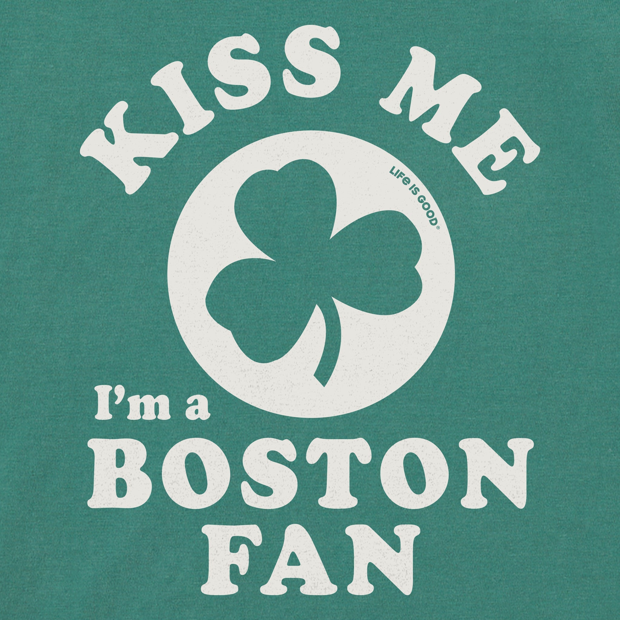 Women's Kiss Me I'm a Boston Fan Short Sleeve Crusher Boxy Tee