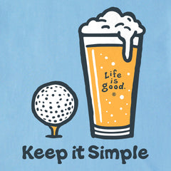 Men's Keep it Simple Beer Golf Short Sleeve Tee