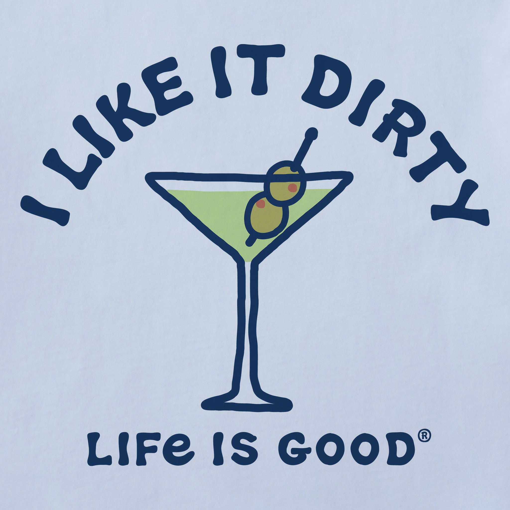 Women's I like it Dirty Martini Vintage Short Sleeve Crusher Boxy Tee