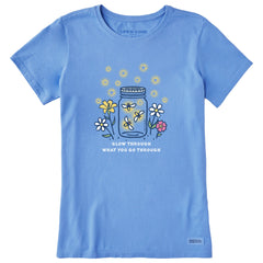 Women's Glow Through Mason Jar Short Sleeve Tee
