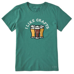 Women's I Like Crafts Beer Short Sleeve Crusher Tee